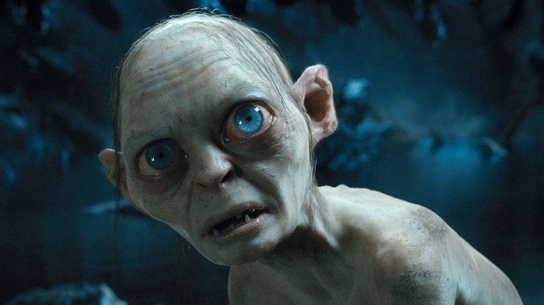 Gollum looking frightened