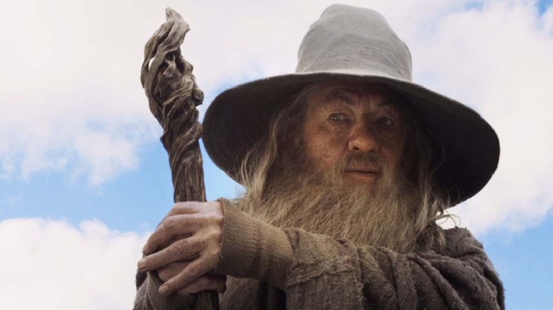 Gandalf the Grey holding his staff