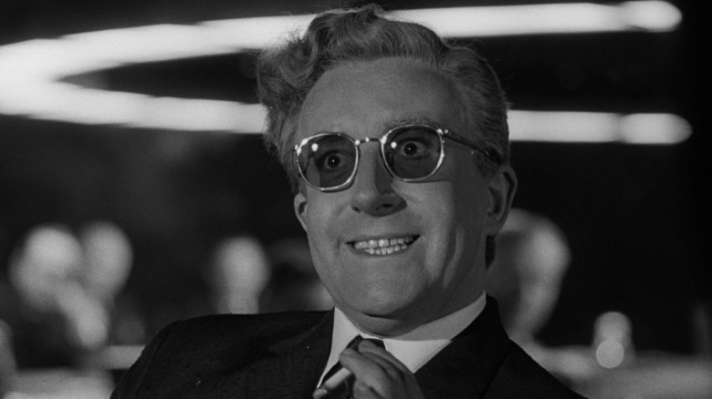 Dr. Strangelove delivering a crazed smile