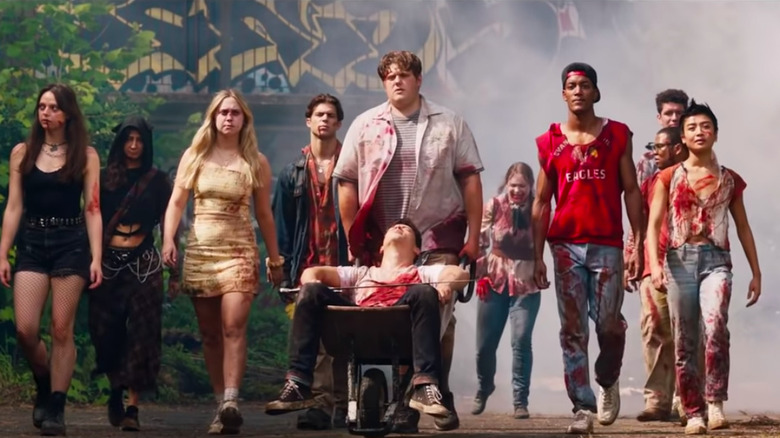 The teens walking together in 'Unhuman' still