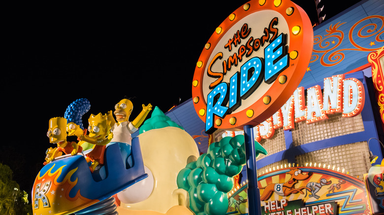 Exterior of The Simpsons Ride