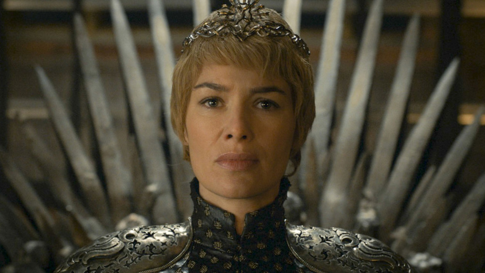 Lena Headey as Cersei Lannister on the Iron Throne, on Game of Thrones