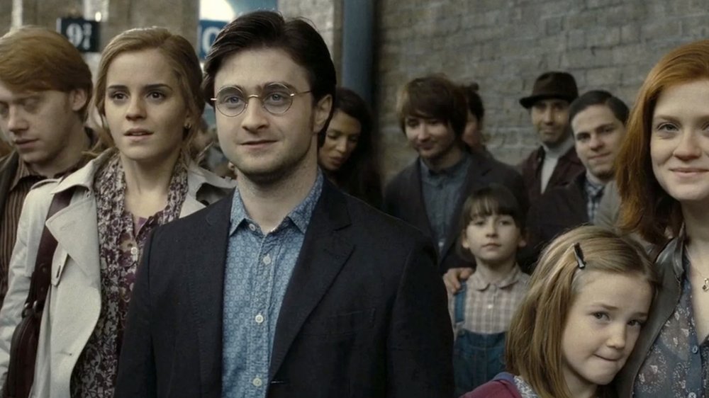 Daniel Radcliffe, Emma Watson, and Rupert Grint in Harry Potter and the Deathly Hallows, Part 2