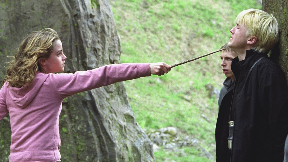 Emma Watson and Tom Felton in Harry Potter