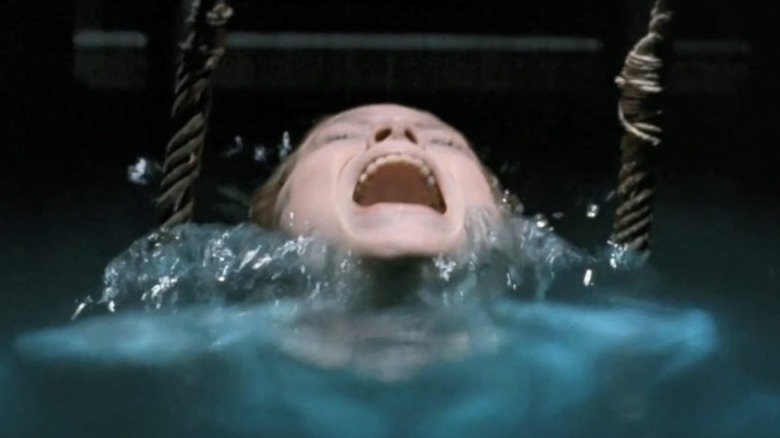 Woman screaming in water