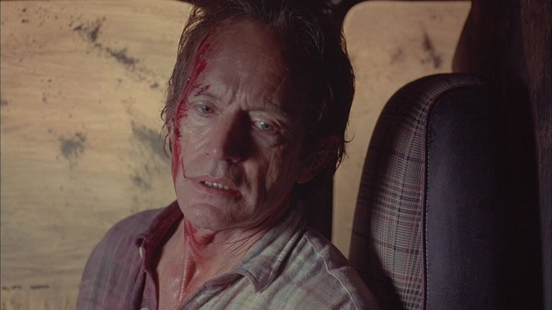 Lance Henrikson with blood on face