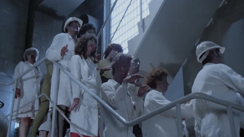 Zombies on staircase