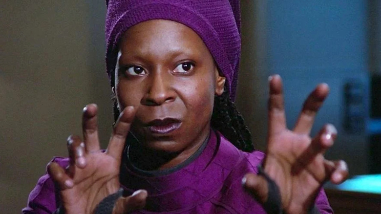 Guinan looks right