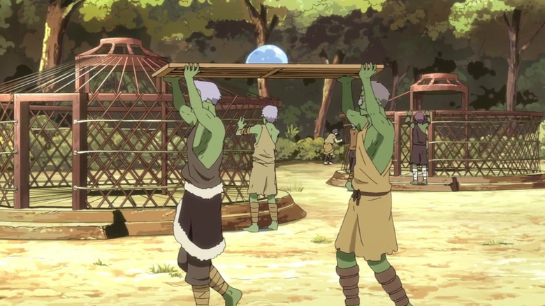 Goblins carrying slime Rimuru 