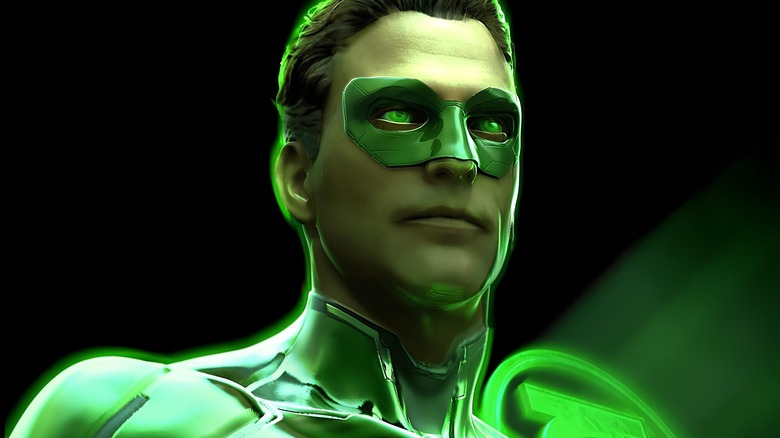 Green Lantern stares confidently