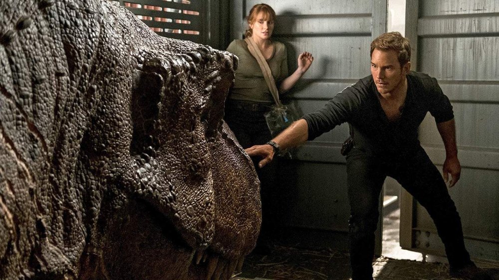 Chris Pratt and Bryce Dallas Howard in Jurassic Park: Fallen Kingdom