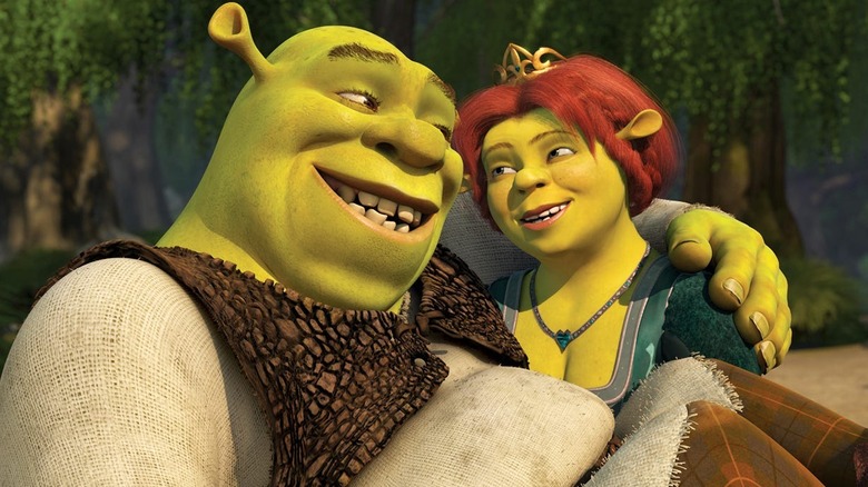 Shrek and Donkey standing shocked