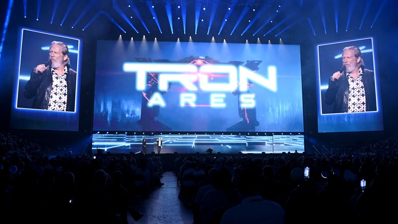 Jeff Bridges speaking at D23 to announce Tron: Ares