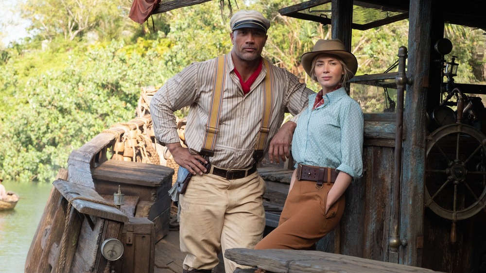 Dwayne Johnson and Emily Blunt in Jungle Cruise