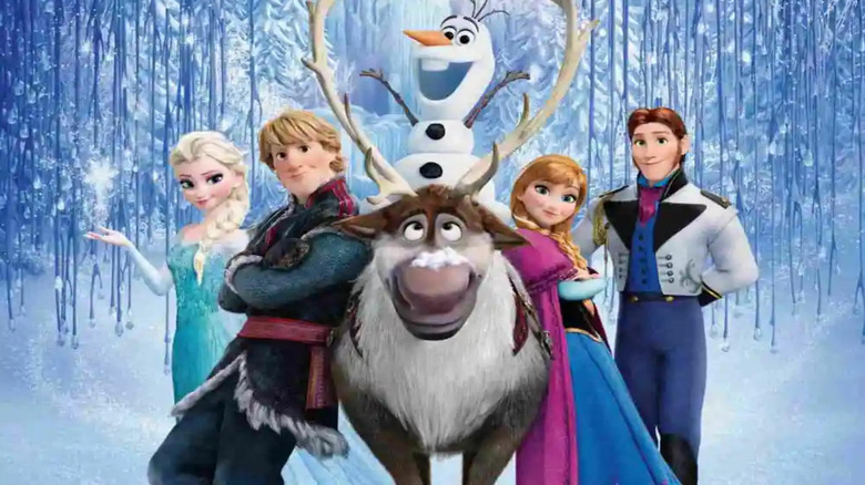 Frozen characters in snow