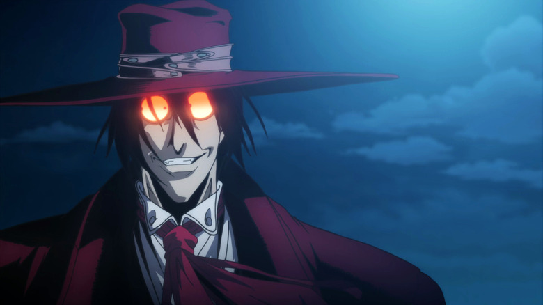 Alucard showing a sinister smile