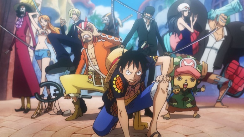 The Straw Hat Pirates striking a pose