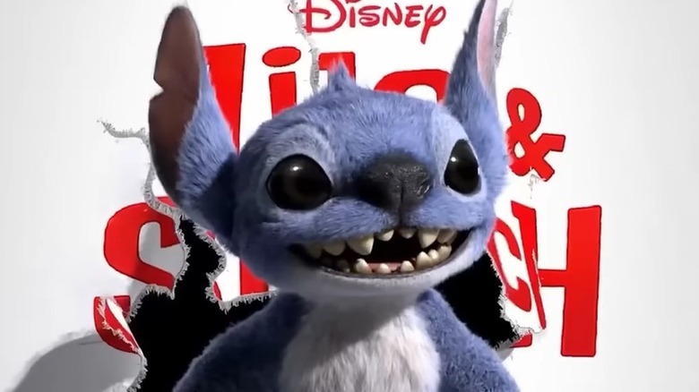 Stitch smiling