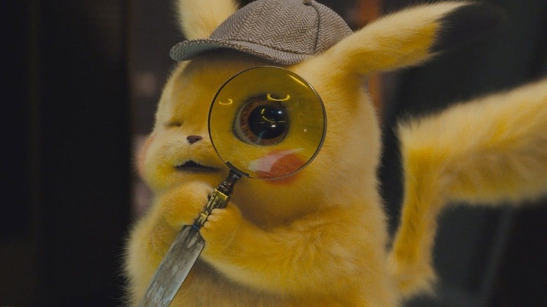 Pikachu with magnifying glass