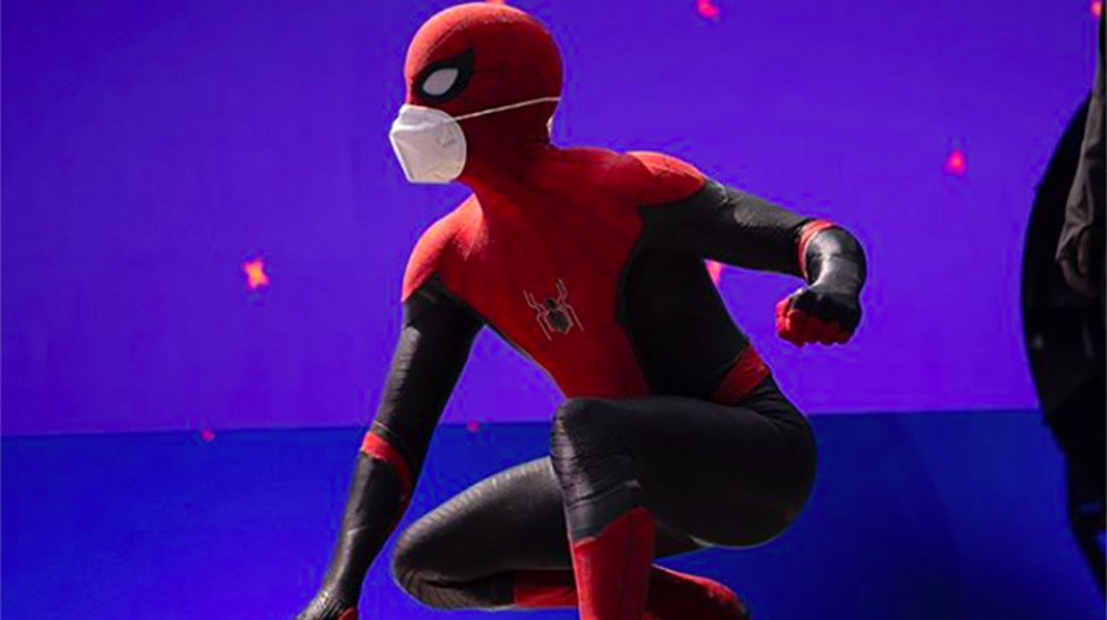 Tom Holland suits up as Spider-Man in the upcoming Marvel sequel