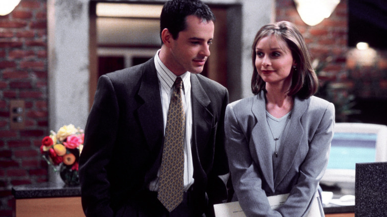 Calista Flockhart of Ally McBeal uncomfortable