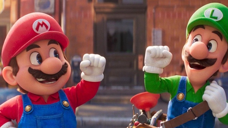 Mario and Luigi getting ready for work