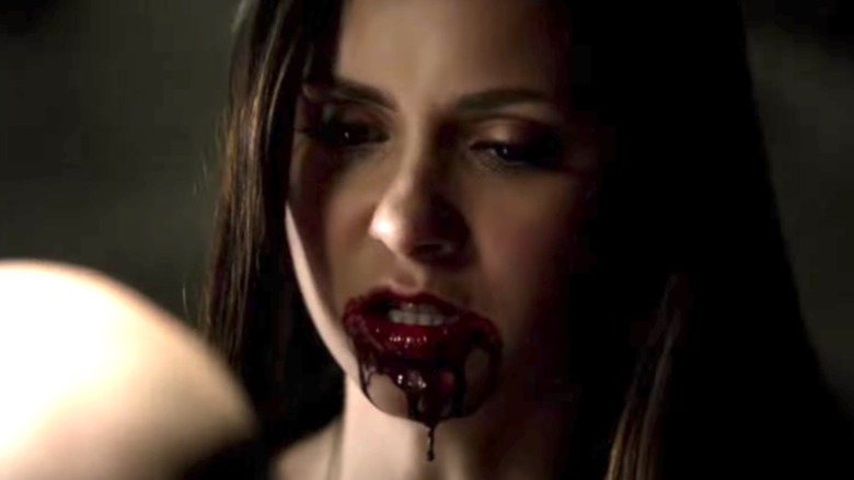 Elena dripping blood