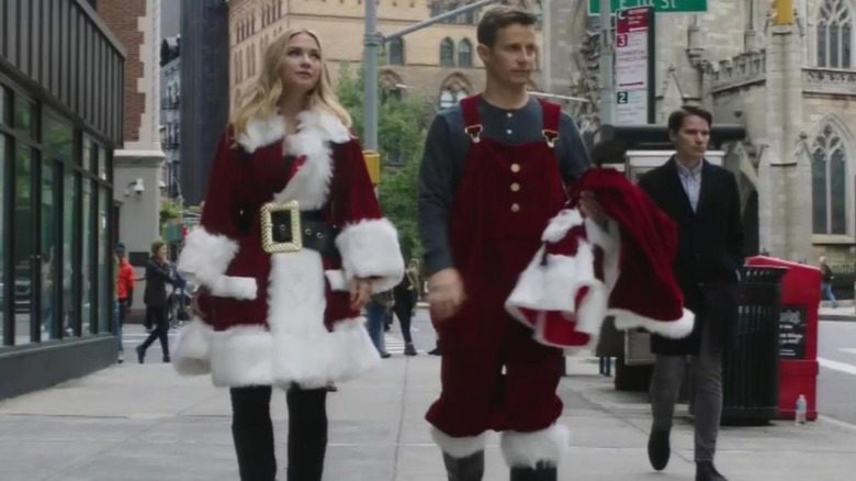 Vanessa Ray in a Santa costume