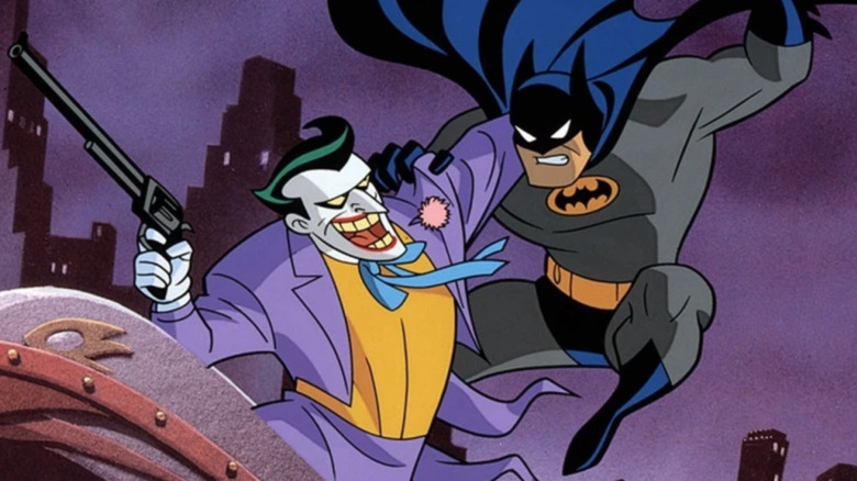 Animated Batman fights Joker