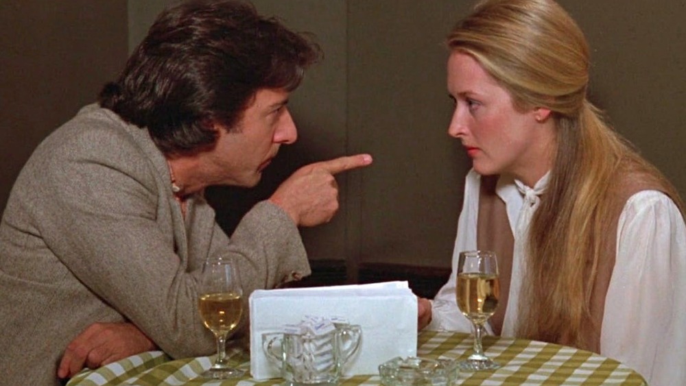 Dustin Hoffman fighting Meryl Streep