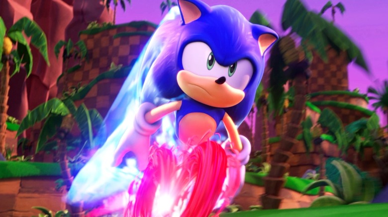 Sonic the Hedgehog going fast