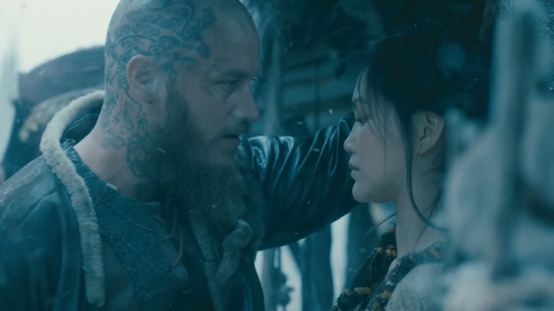 Ragnar confronting Yidu in snow