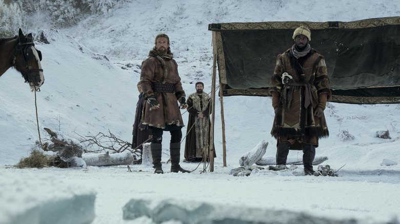 Harald, Vitomir, and Kaysan in snow in Vikings: Valhalla