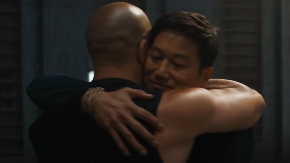 Han and Dom hugging