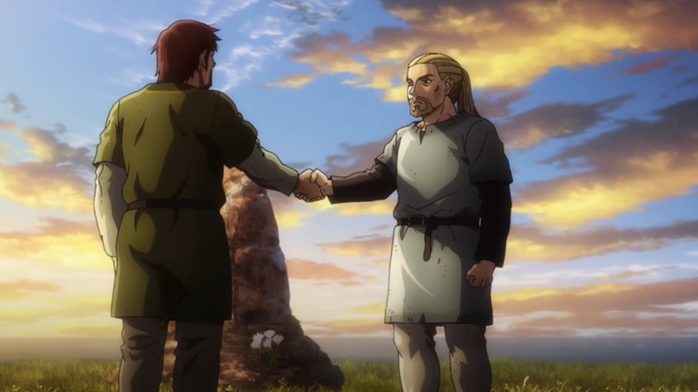 Thorfinn and Einar shake hands