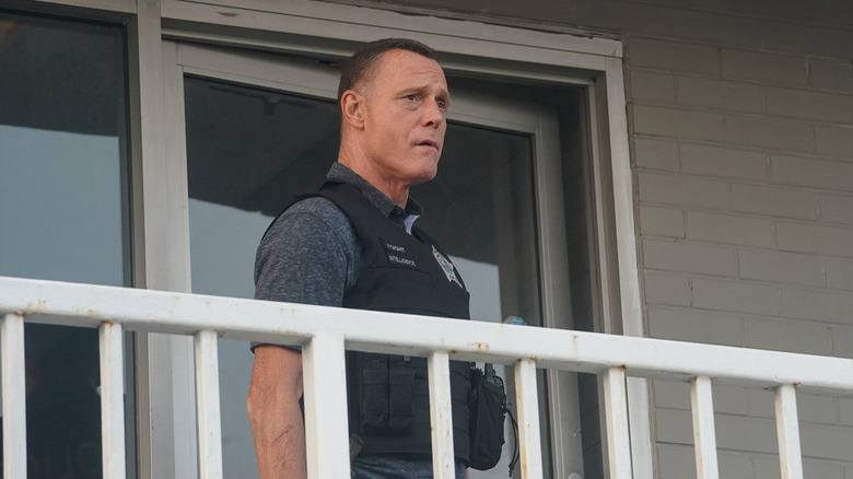 Hank Voight on balcony