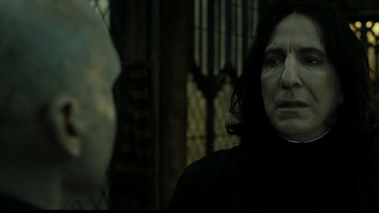 Voldemort talking to Snape