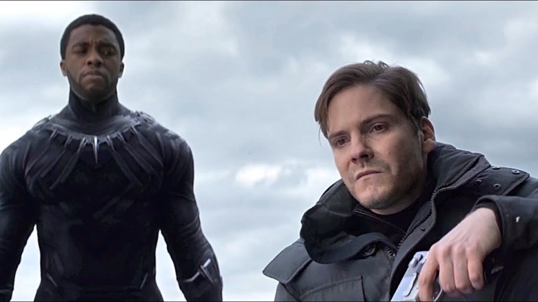 T'Challa and Zemo looking serious