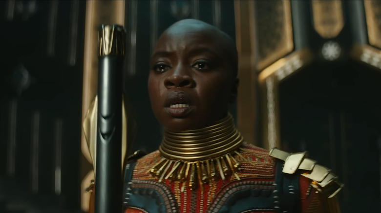 Okoye crying in Black Panther: Wakanda Forever