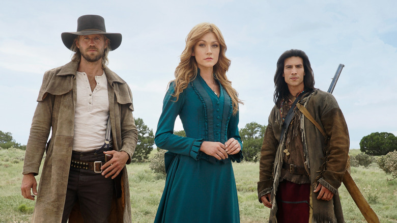 Hoyt, Abby, Calian standing outside in Walker: Independence