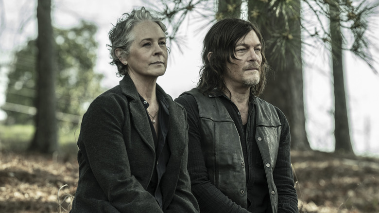 Carol and Daryl sitting