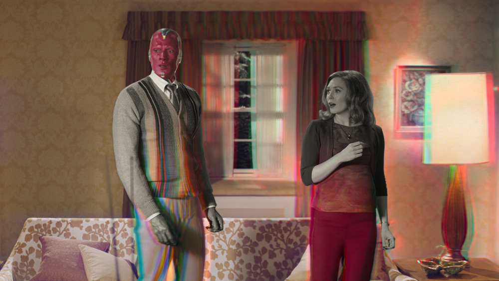 Paul Bettany and Elizabeth Olsen in WandaVision