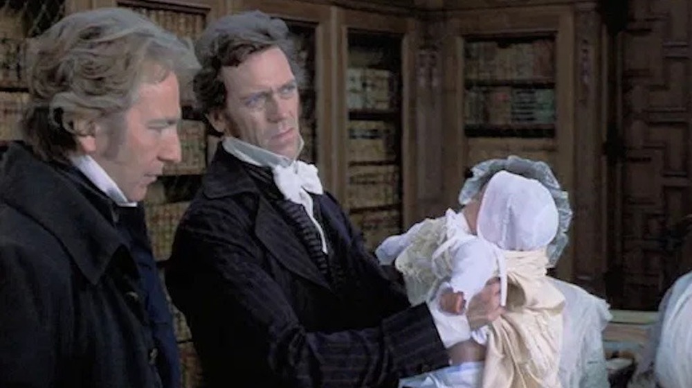 Alan Rickman, Hugh Laurie, and a baby in Sense and Sensibility