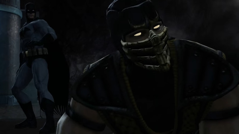 Batman standing behind Scorpion