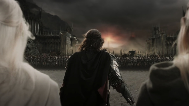 Aragorn charges his enemies