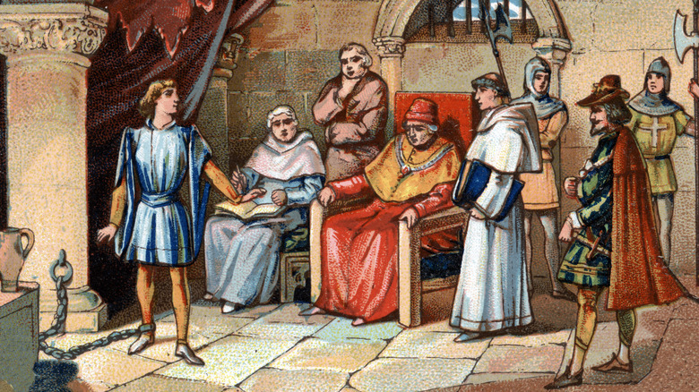 Joan testifies in male attire, Stefano bianchetti