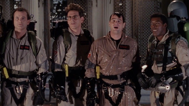 Peter, Egon, Ray, and Winston standing