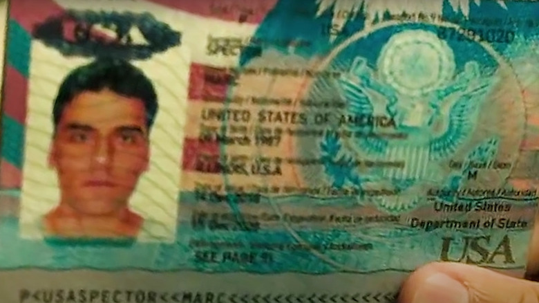 a close up of Marc Spector's passport