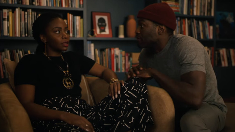 Teyonah Parris sat with Yahya Abdul-Mateen II