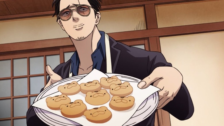 Tatsu offering cookies smiling